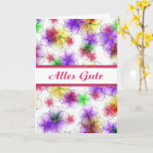 ドイツキャンデーによってはバースデー・カードのブランクが開花します カード (黄色い花)