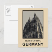 ドイツケルン大聖堂 ポストカード (正面/裏面)