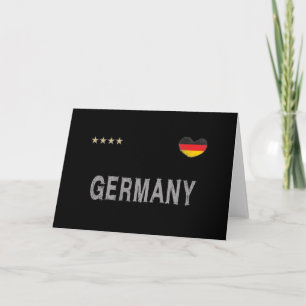 ドイツサッカーサッカーファンシャツハート カード