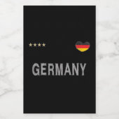 ドイツサッカーサッカーファンシャツハート フードラベル (シングルラベル)