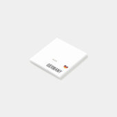 ドイツサッカーサッカーファンシャツハート ポストイット (アングル)