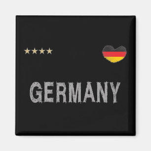 ドイツサッカーサッカーファンシャツハート マグネット