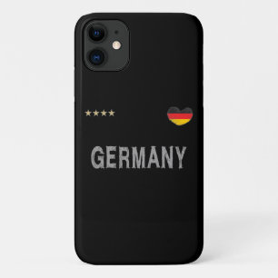 ドイツサッカーサッカーファンシャツハート iPhone 11 ケース