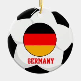 ドイツサッカーファンのオーナメント3回のワールドカップのCham セラミックオーナメント