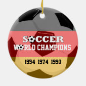 ドイツサッカーファンのオーナメント3回のワールドカップのCham セラミックオーナメント (裏面)