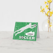 ドイツサッカーフィールドシューズゴールグリーティングカード カード (黄色い花)