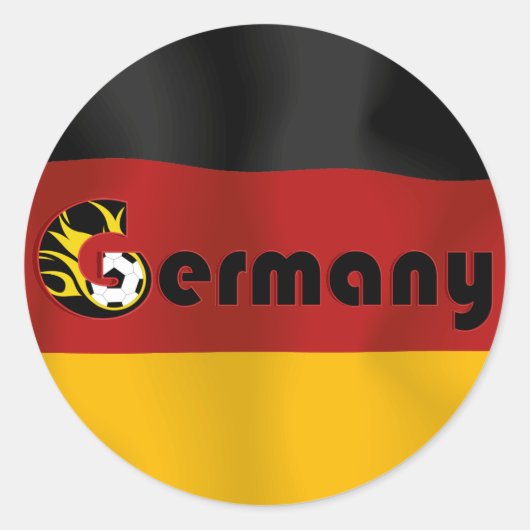 ドイツサッカー国旗 ラウンドシール (正面)
