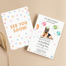 ドイツシェパティパピー誕生日ピンク