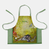 ドイツシェパパピーパーソナライズされたファンタジー エプロン (正面)