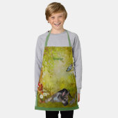 ドイツシェパパピーパーソナライズされたファンタジー エプロン (着用した状態)