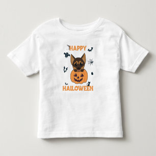 ドイツシェパンプキンドッグスハッピーハローウィン トドラーTシャツ