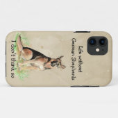 ドイツシェパードなしの人生なんて考えられない Funny Quote  Case-Mate iPhoneケース (裏面(横))