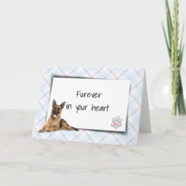 ドイツシェパードオンプレイドペットロス悔やみや弔慰 カード