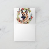 ドイツシェパードクリスマスリースフェスティバルカップ カード (内部)