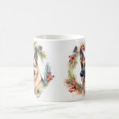 ドイツシェパードクリスマスリースフェスティバルカップ コーヒーマグカップ (中央)