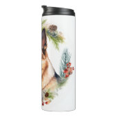 ドイツシェパードクリスマスリースフェスティバルカップ タンブラー (回転右)