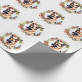 ドイツシェパードクリスマスリースフェスティバルカップ ラッピングペーパー (角)