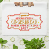 ドイツシェパードシェフベーキングジンジャーパン キッチンタオル (折り畳み)