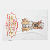 ドイツシェパードシェフベーキングジンジャーパン キッチンタオル (横)