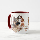 ドイツシェパードドッグオータムリース マグカップ (正面左)