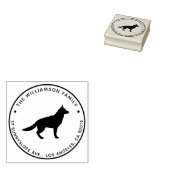 ドイツシェパードドッグカスタムファミリー差出人住所 ラバースタンプ (押印)