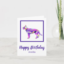 ドイツシェパードドッグシルエットPPY&B誕生日