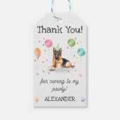 ドイツシェパードドッグ誕生日サンキューギフトラベル ギフトタグ (正面)