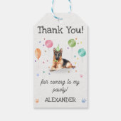 ドイツシェパードドッグ誕生日サンキューギフトラベル ギフトタグ (裏面)