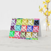 ドイツシェパードドポップ・アートのグアートオーバーザヒル誕生日 カード (黄色い花)