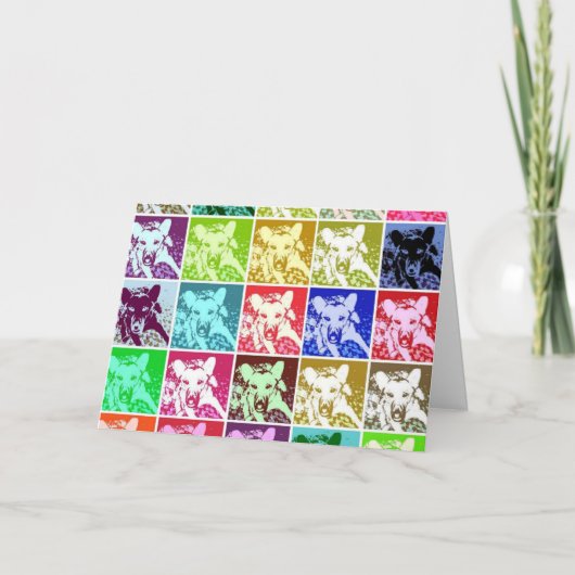 ドイツシェパードドポップ・アートのグアートオーバーザヒル誕生日 カード (正面)