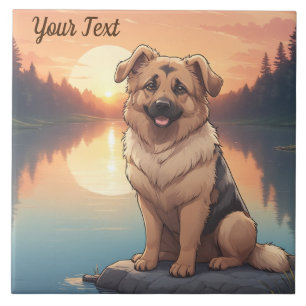 ドイツシェパードバイレイク タイル