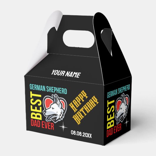 ドイツシェパードパパドッグパパ誕生日 フェイバーボックス (正面サイド)