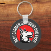 ドイツシェパードパパドッグパパ キーホルダー (正面)