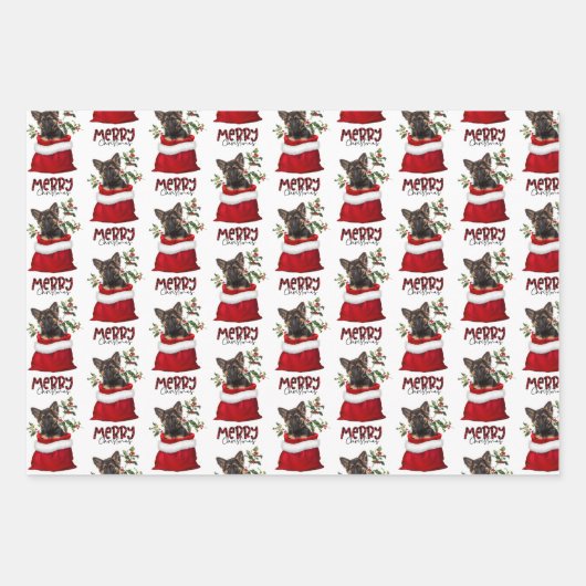 ドイツシェパードパピインホリデー抱き枕 ラッピングペーパーシート (正面3)