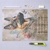 ドイツシェパードフローラドッグ引用文 薄葉紙 (クラフト)