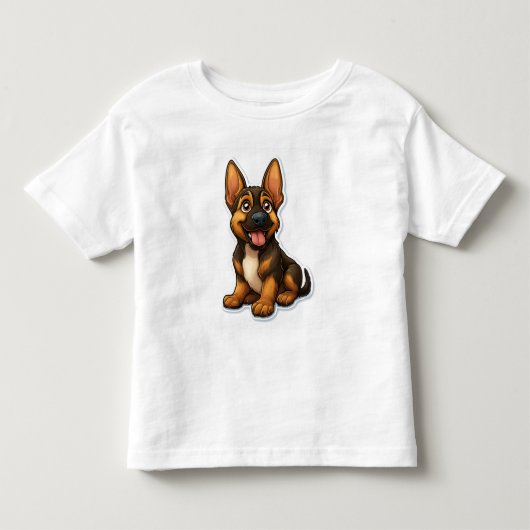 ドイツシェパード子犬 トドラーTシャツ (正面)