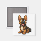 ドイツシェパード子犬 マグネット (正面/裏面)