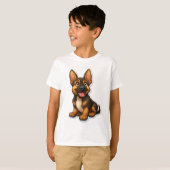 ドイツシェパード子犬 Tシャツ (正面フル)