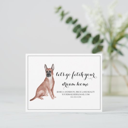 ドイツシェパード実在ドグエステ買ートのマーケティング ポストカード (スタンド正面)