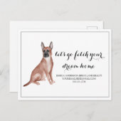 ドイツシェパード実在ドグエステ買ートのマーケティング ポストカード (正面/裏面)