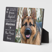 ドイツシェパード犬メモリアル フォトプラーク (側面)