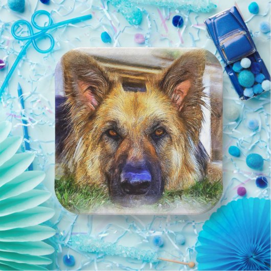 ドイツシェパード紙プレート ペーパープレート (パーティー)