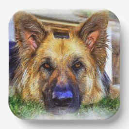 ドイツシェパード紙プレート ペーパープレート