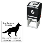 ドイツシェパード素朴ファミリー差出人住所 セルフインキングスタンプ (インサイチュ)