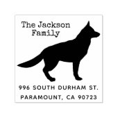 ドイツシェパード素朴ファミリー差出人住所 セルフインキングスタンプ (デザイン)