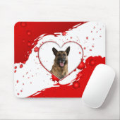 ドイツシェパード赤いハートマウスパッド マウスパッド (マウス)