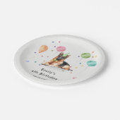 ドイツシェファパピードッグ子供の誕生日パーティー ペーパープレート (アングル)