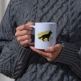 ドイツシェファードシルエットマグ コーヒーマグカップ