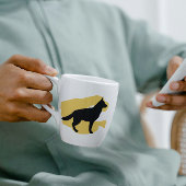 ドイツシェファードシルエットマグ コーヒーマグカップ