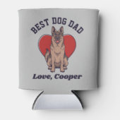 ドイツシェフパーソナライズされたルドドッグパパカスタム文字 缶クーラー (正面)